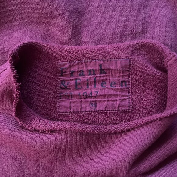 Frank & Eileen Izzie Sweatshirt Party Dress TRIPLE FLEECE Size: XS, Cranberry - Picture 5 of 6